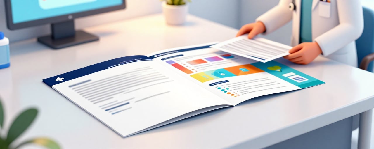 Microsoft Word document with professional styles and formatting tools visible on a healthcare office workstation